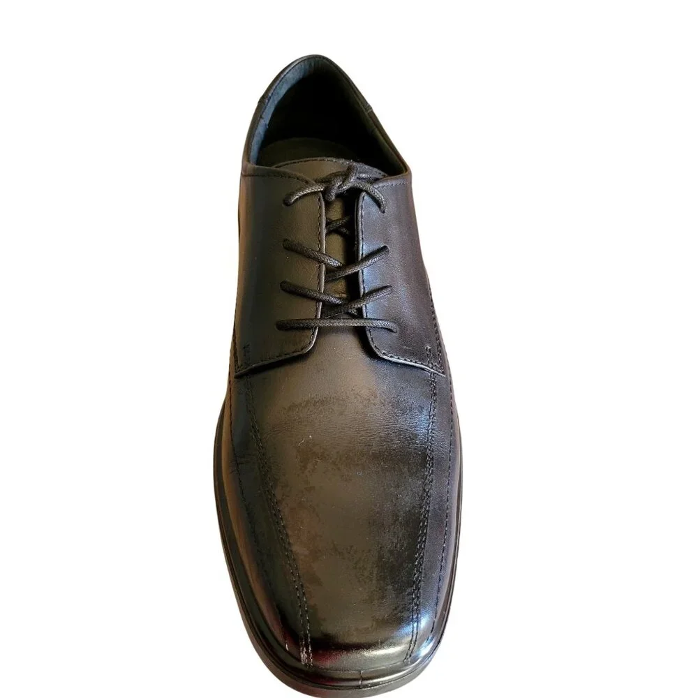 Hush Puppies Mens Medium Moyen Waterproof Black Leather Oxford Shoes SZ 11